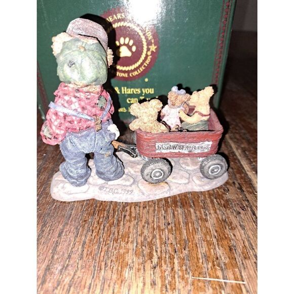 Vintage 1999 Boyds Bears The Bearstone Collection Huck w Mandy Zoe Zack Rollin - Picture 5 of 8